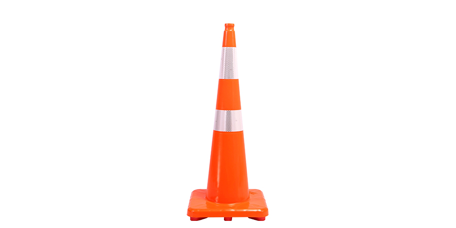 Cono de tráfico PVC delgado estilo Nueva Zelanda de 90 cm