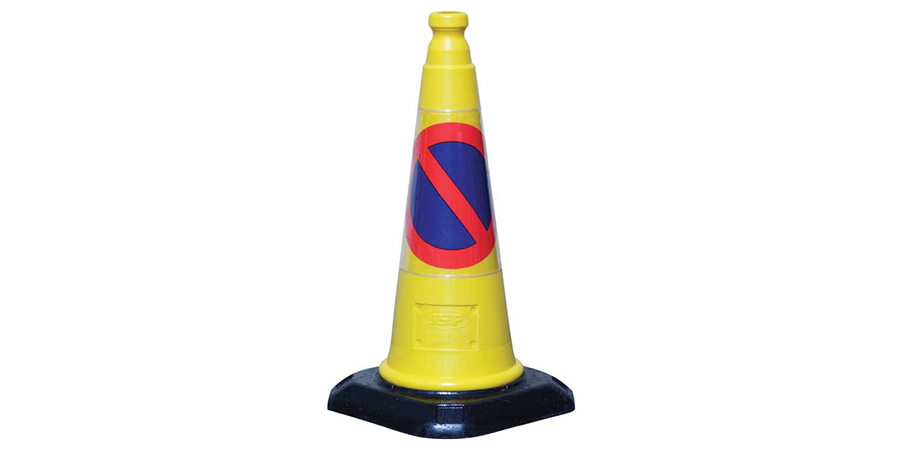 Cono y señal de no estacionar
