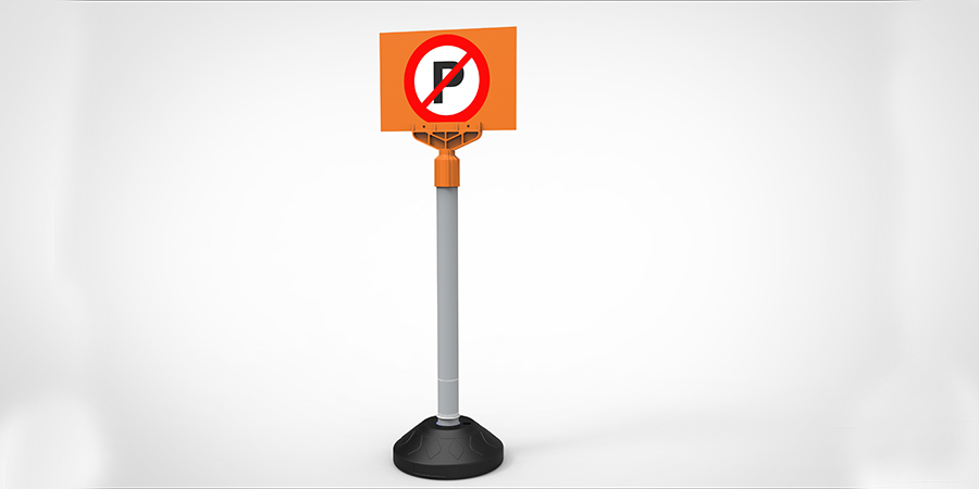 Temporary No Parking Sign